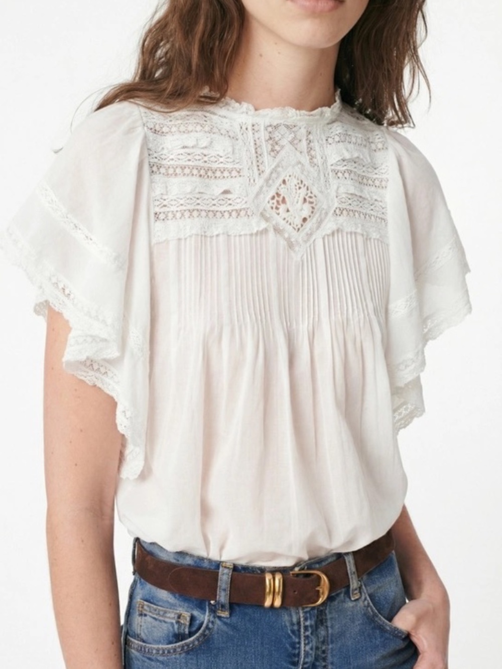 NWOT Vanessa Bruno Calisson Blouse in White Size FR 34/ XS